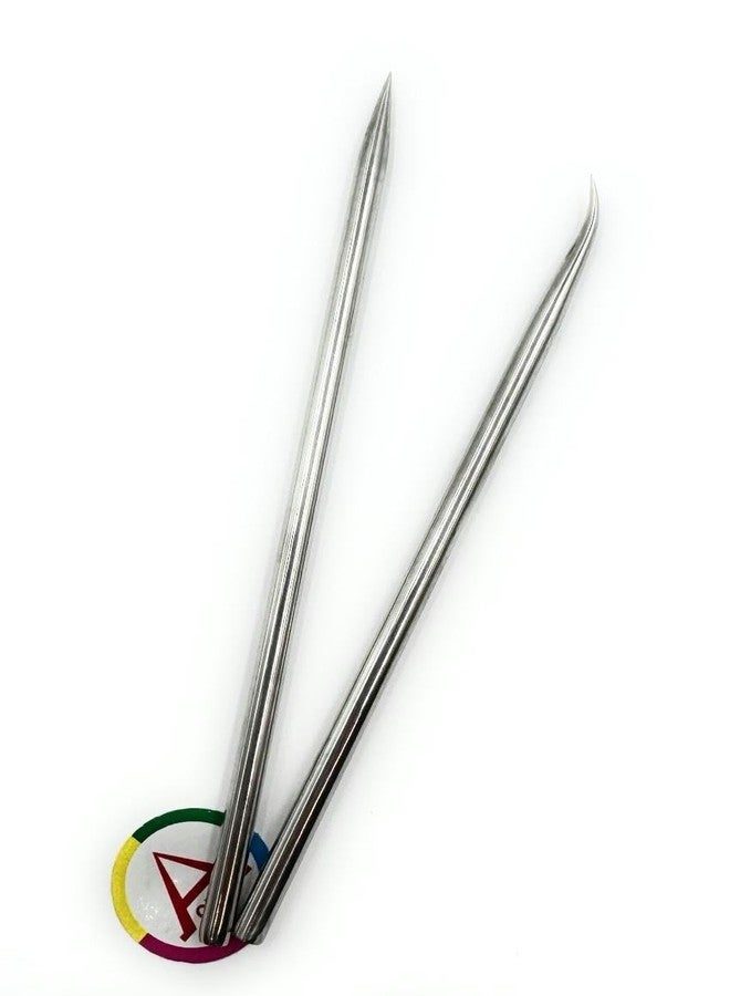 أون مجموعة أدوات تلميع رفيعة من الفولاذ من Aone، قطعتان، مستقيمة ومنحنية، 6.5 بوصة، لتثبيت الإطارات، وتشكيل الطين المعدني، والنقش، وصناعة المجوهرات، وتطبيق رقائق الذهب/الفضة أو الكيومبو، وصناعة الساعات، وصناعة النماذج، والحرف اليدوية. - Image 1